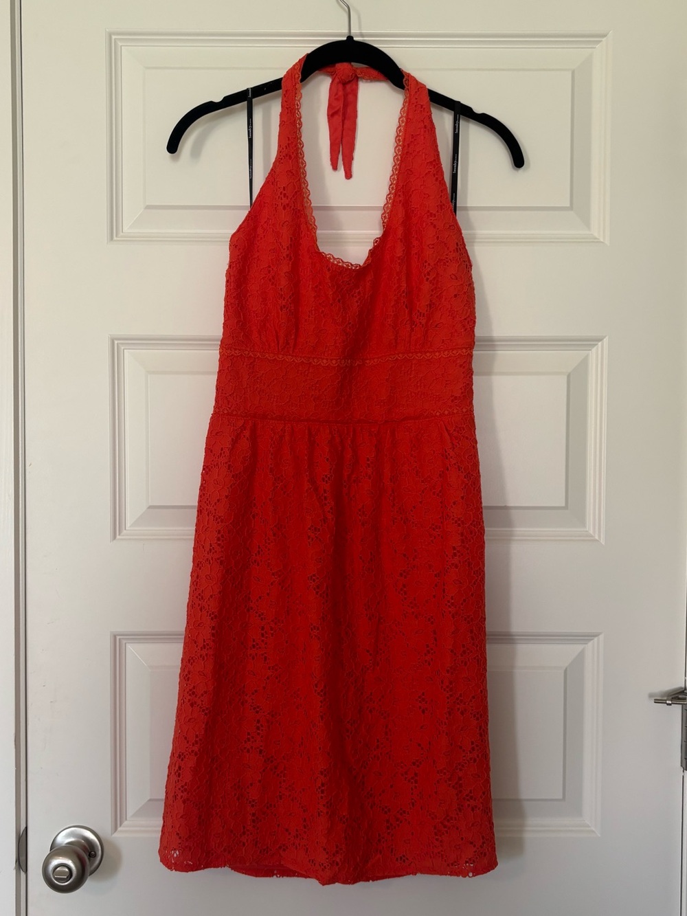 Laundry by Design Orange Eyelet Halter Dress